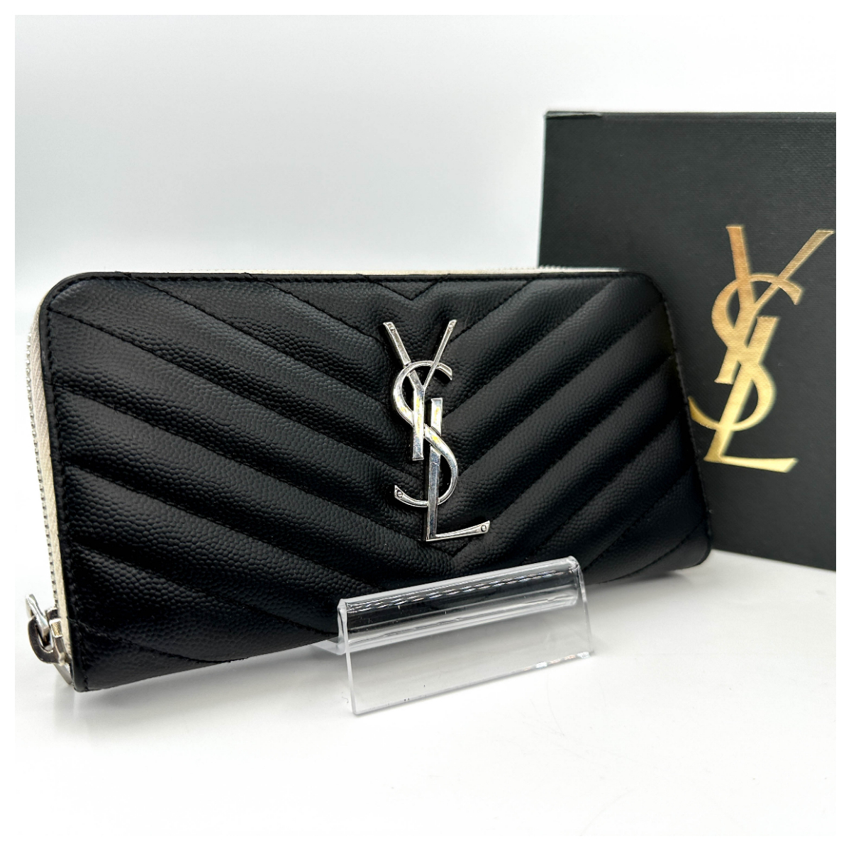 ☆極美品☆3459 本物保証 YVES SAINT LAURENT イヴサンローラン