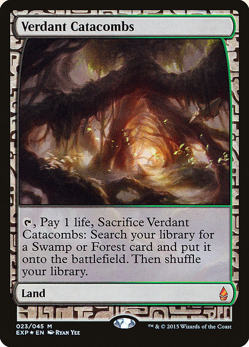 MTG ■土地/英語版■ 《新緑の地下墓地/Verdant Catacombs》★FOIL★ Zendikar Expeditions EXP_画像1