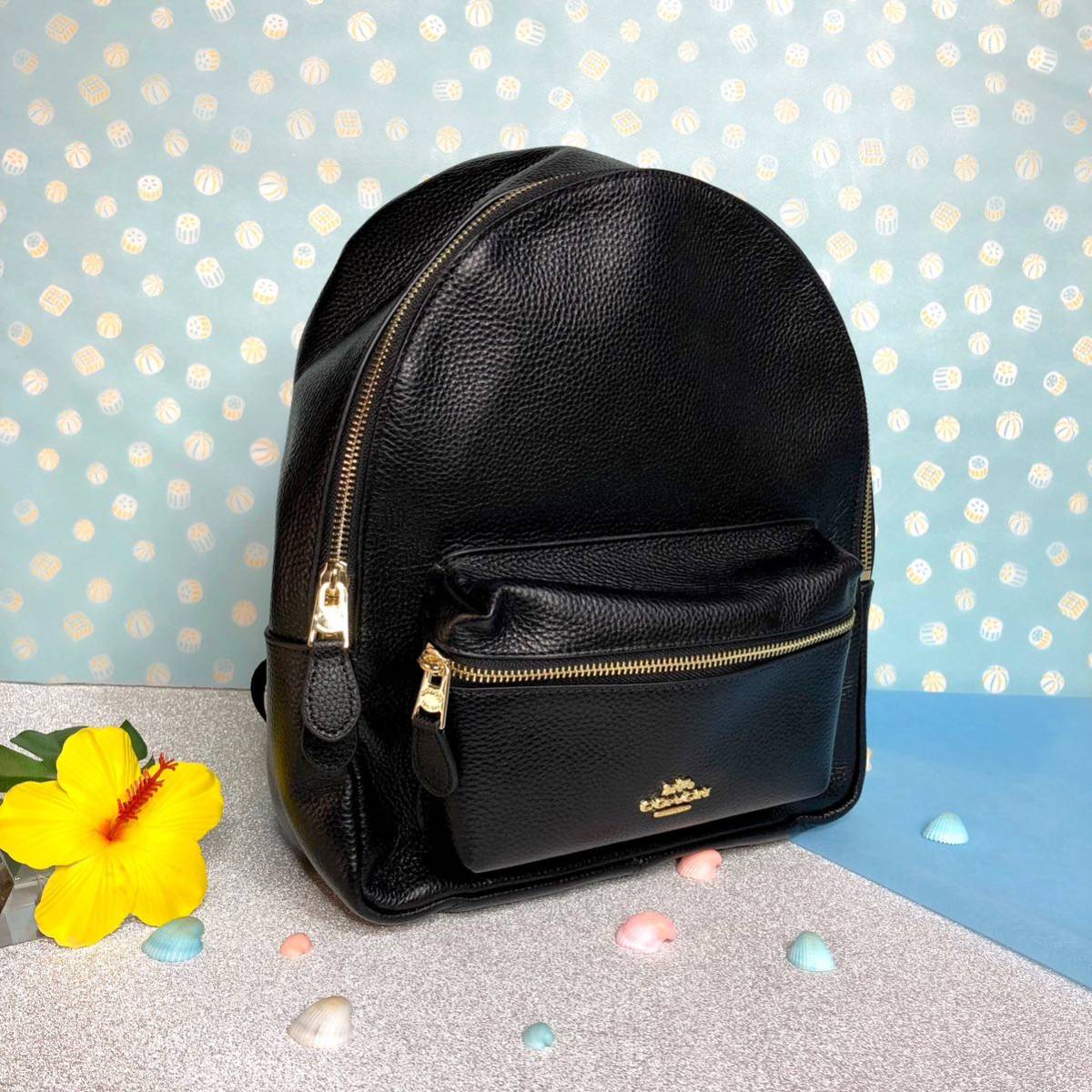 COACH Coach rucksack new goods black simple 