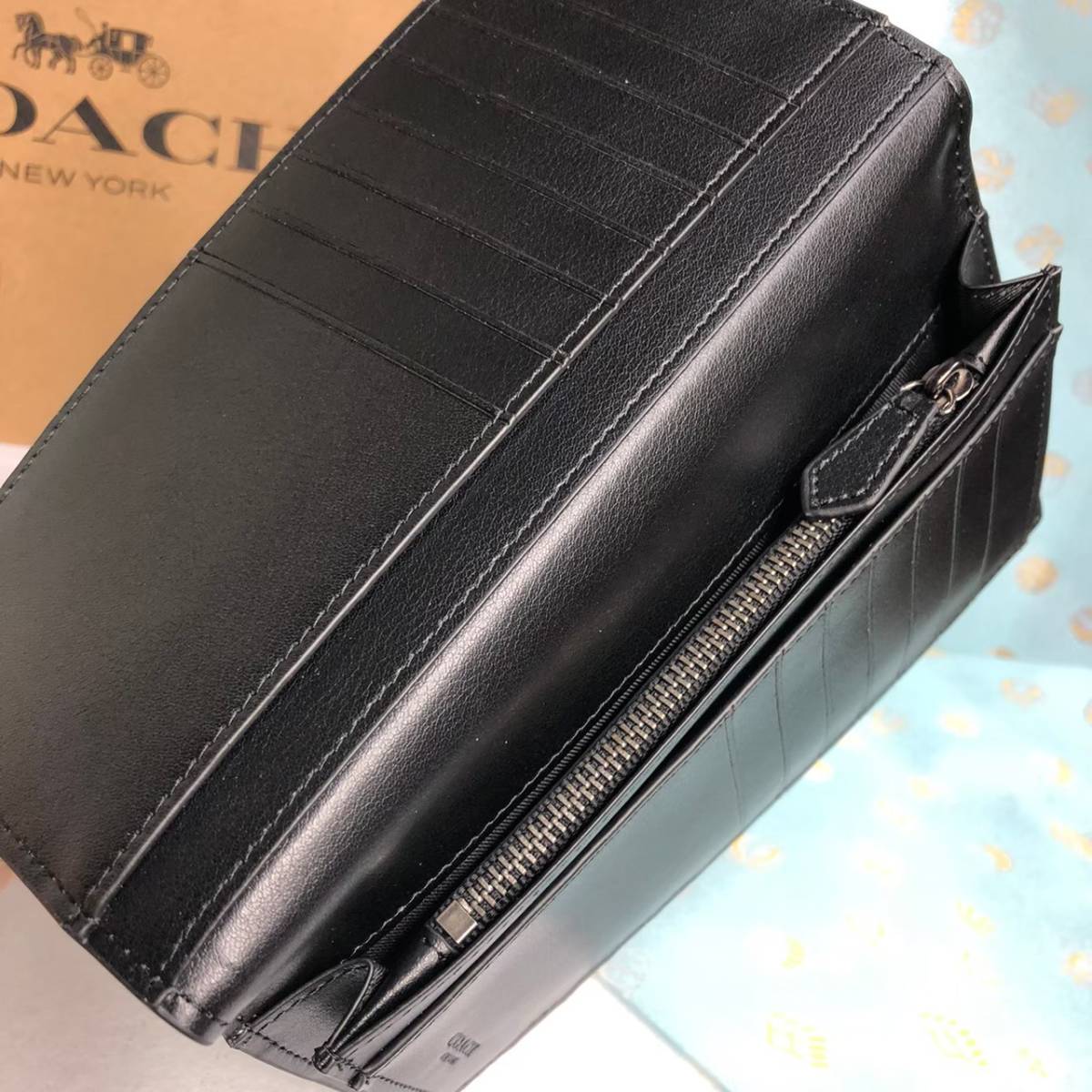 COACH 長財布 新品 二つ長財布 メンズ シグネチャー グレー Yahoo