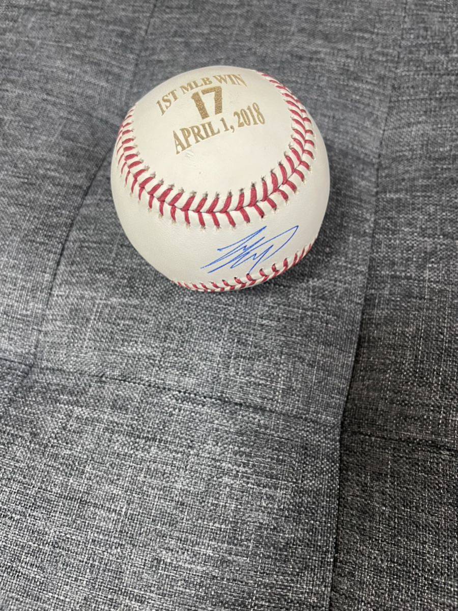大谷翔平 直筆サイン勝利記念MLB公式ボール
