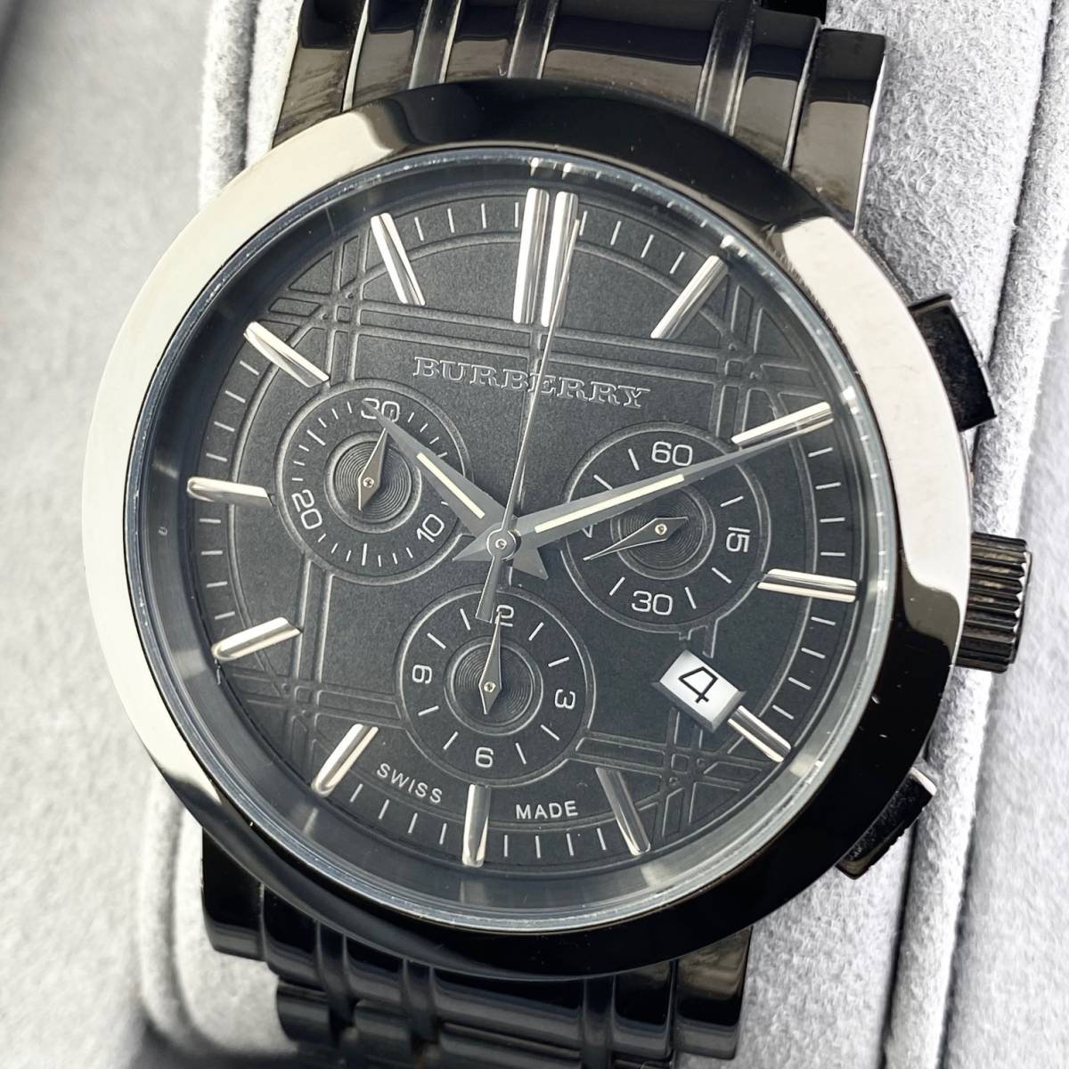 美品】BURBERRY バーバリー 腕時計 BU1373 クロノグラフ メンズ