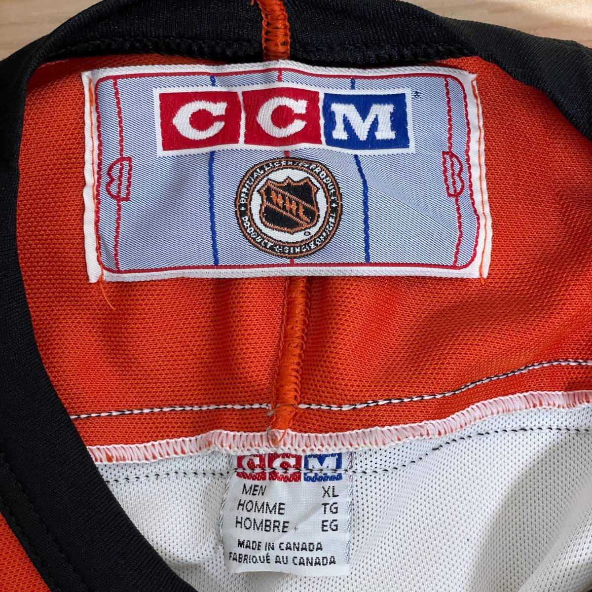 CCM フィラデルフィアフライヤーズ NHL ゲームシャツ ホッケー メンズ XL 90s_画像3