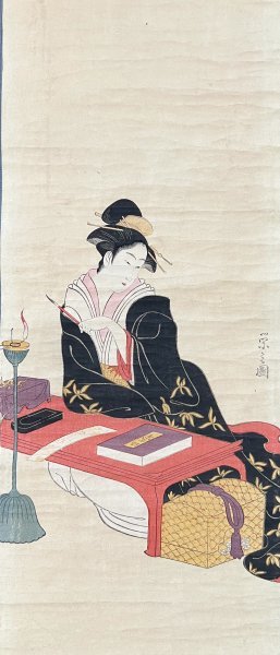 Yahoo!オークション - 【版画】鳥文斎栄之『風流略六奇仙』掛軸 Yahoo!オークション - 【版画】鳥文斎栄之『風流略六奇仙』掛軸