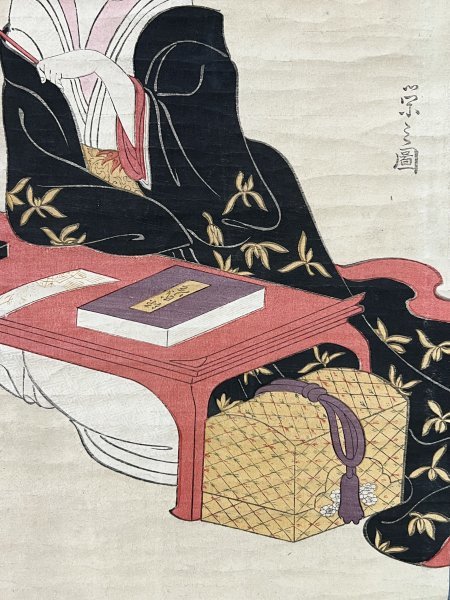 Yahoo!オークション - 【版画】鳥文斎栄之『風流略六奇仙』掛軸 Yahoo!オークション - 【版画】鳥文斎栄之『風流略六奇仙』掛軸