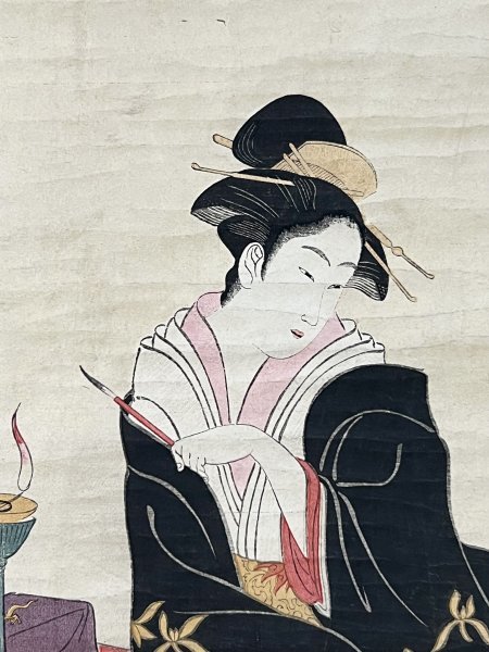 Yahoo!オークション - 【版画】鳥文斎栄之『風流略六奇仙』掛軸 Yahoo!オークション - 【版画】鳥文斎栄之『風流略六奇仙』掛軸