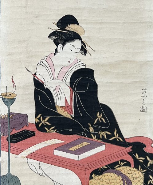 Yahoo!オークション - 【版画】鳥文斎栄之『風流略六奇仙』掛軸 Yahoo!オークション - 【版画】鳥文斎栄之『風流略六奇仙』掛軸