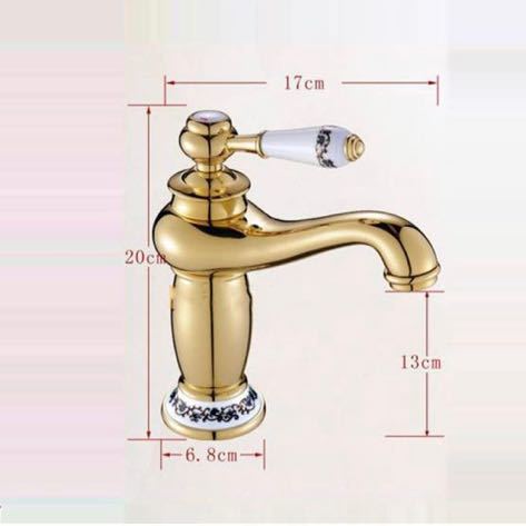 北欧アンティーク風 真鍮蛇口　洗面用 トイレ 手洗い 水栓 シングルレバー_画像4