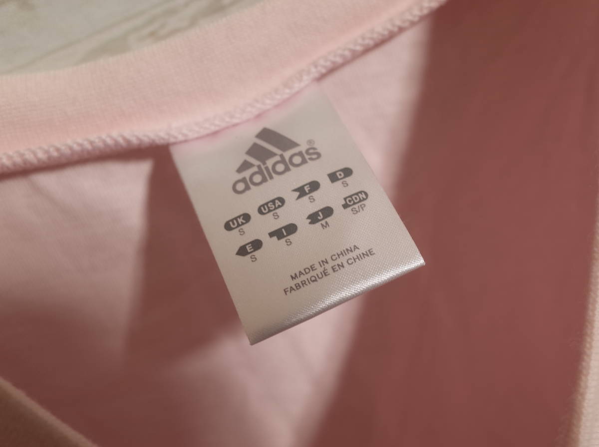 メンズ pg868 adidas アディダス ロゴ プリント 半袖 Tシャツ M ピンク_画像4