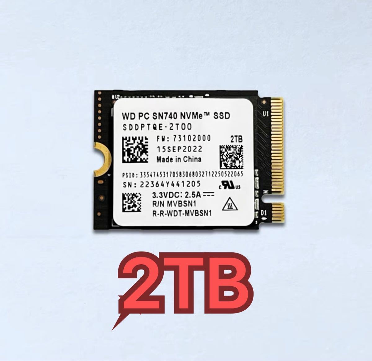 Western Digital WD SN740 NVMe 2TB SSD M.2 2230 SteamDeck 正規品