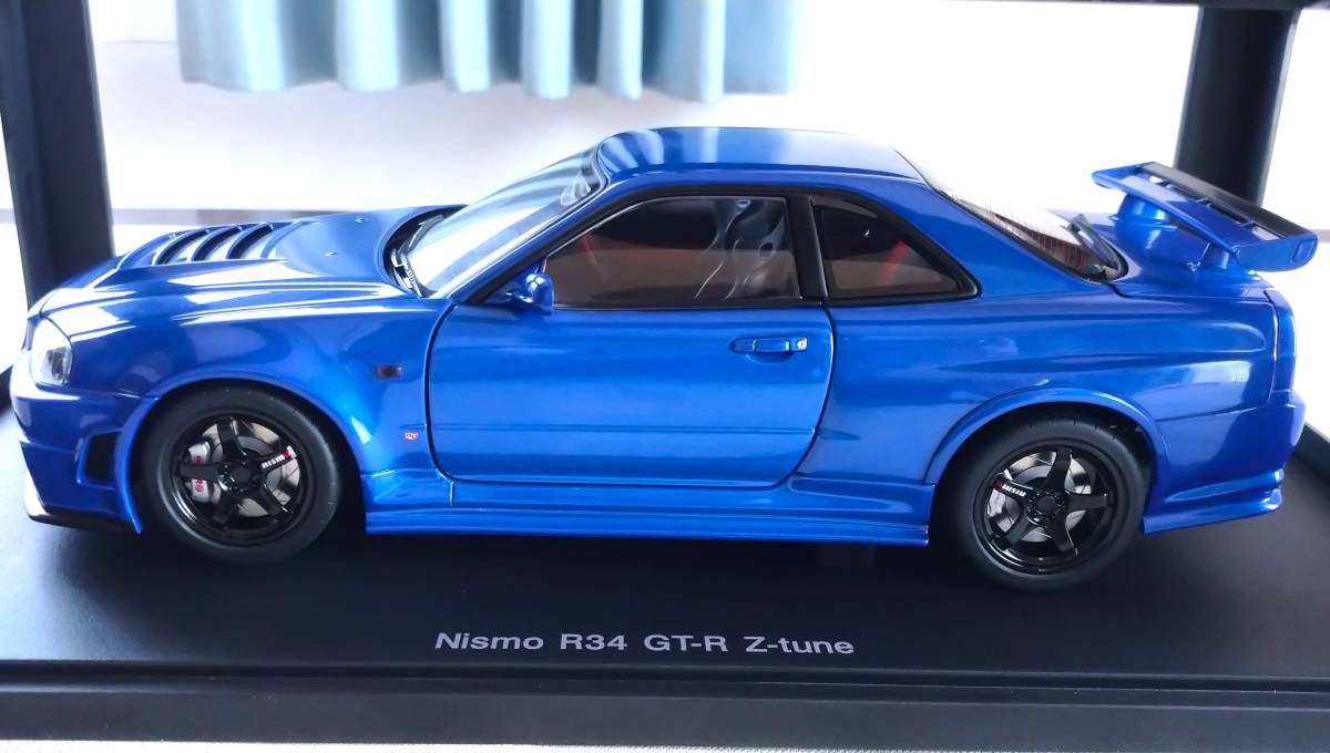 1/18 AUTOart Auto Art NISSAN SKYLINE GT-R R34 NISMO Z-TUNE Z2 BAYSIDE BLUE Nissan Skyline Nismo Bay боковой голубой 77354