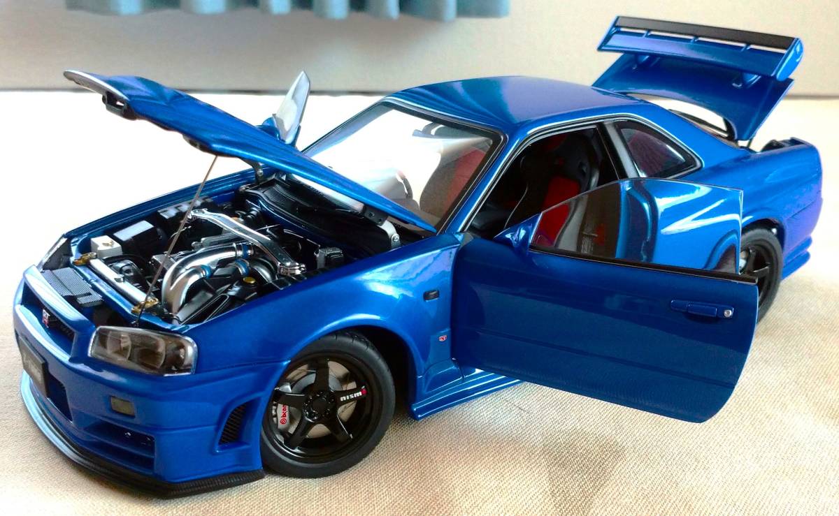 1/18 AUTOart Auto Art NISSAN SKYLINE GT-R R34 NISMO Z-TUNE Z2 BAYSIDE BLUE Nissan Skyline Nismo Bay боковой голубой 77354