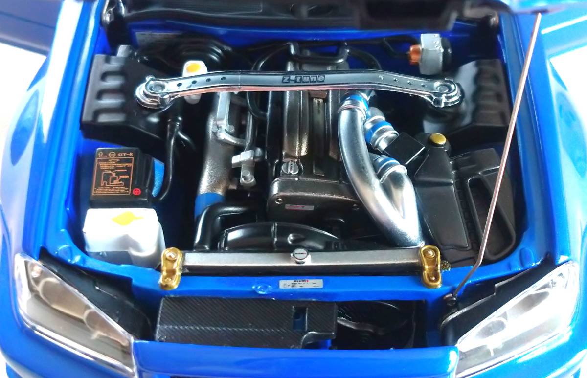 1/18 AUTOart Auto Art NISSAN SKYLINE GT-R R34 NISMO Z-TUNE Z2 BAYSIDE BLUE Nissan Skyline Nismo Bay боковой голубой 77354