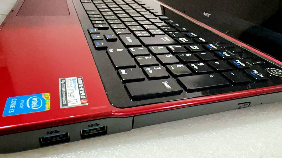 美品 NEC-LS350S 15 6型ノートPC Corei3-4100M・8GB・新品SSD256GB