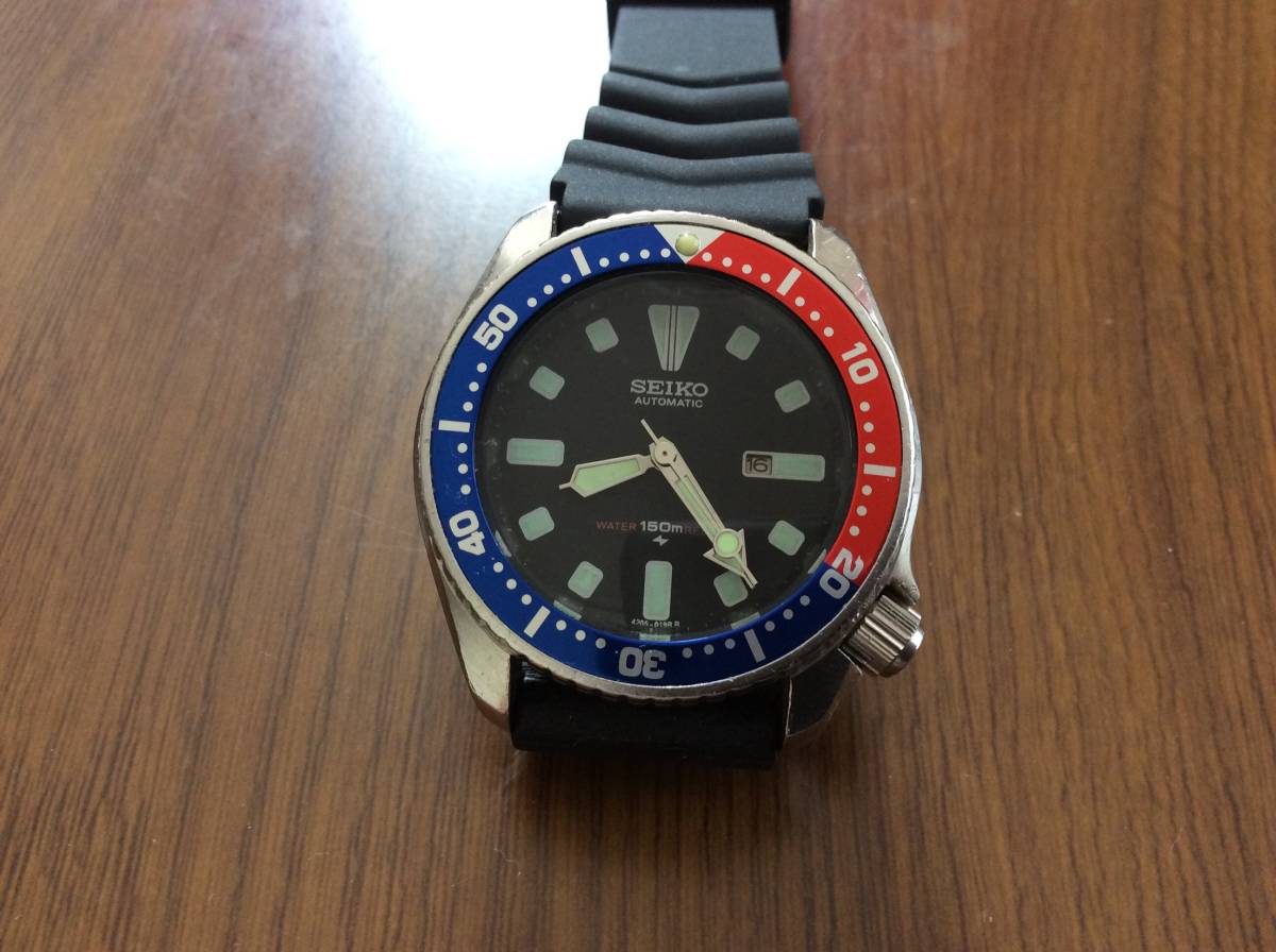 大勧め 150M 中古 セイコー 自動巻 SEIKO 4205-0155 ウォッチ ダイバー