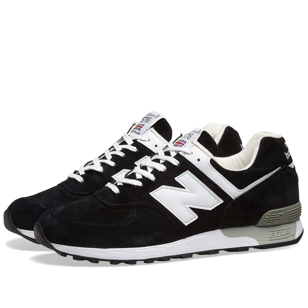 国内正規品 UK製 New Balance M576KGS ブラック×ホワイト US7D 25cm 限定 イギリス英国製 NB スエード 黒 スニーカー Made In England_画像7