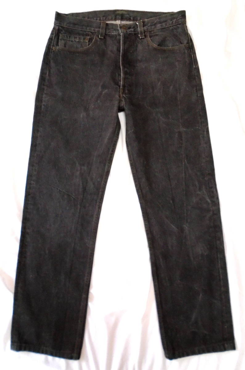  rare 80 period 80\'s 80s Levi\'s 501-0658. dyeing black American made (W:33 L:30)