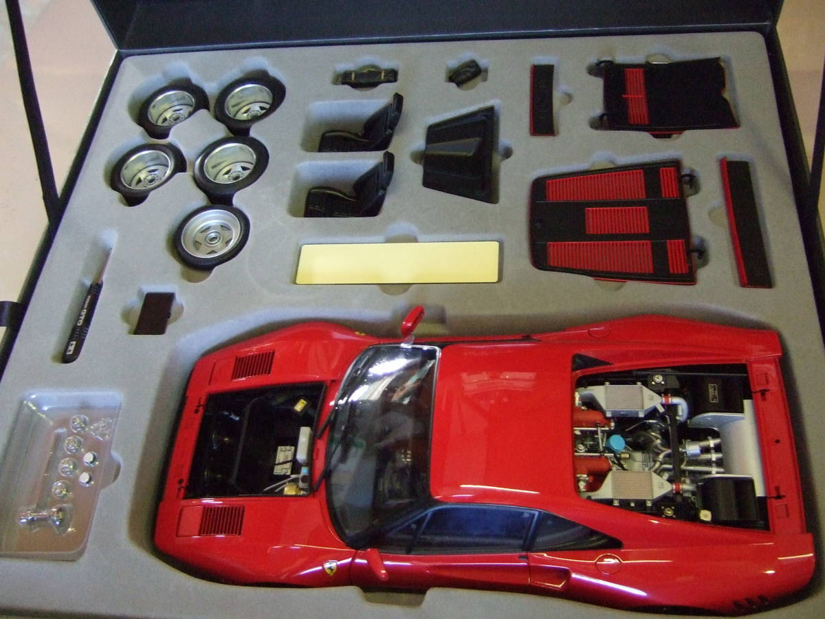  unused goods Ferrari 288GTO I/12 red display case attaching limited goods Tamiya . length self writing brush autographed 