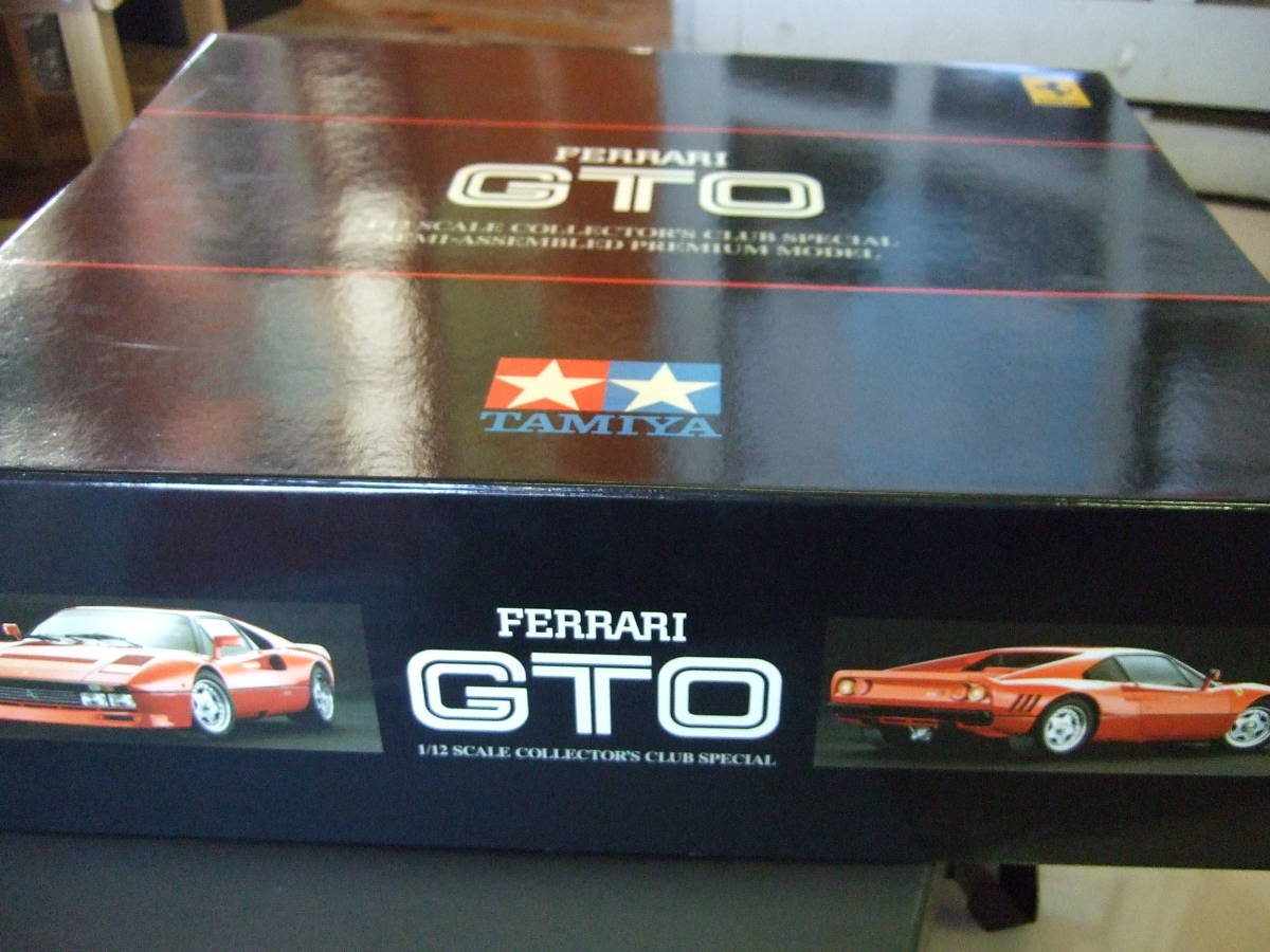  unused goods Ferrari 288GTO I/12 red display case attaching limited goods Tamiya . length self writing brush autographed 