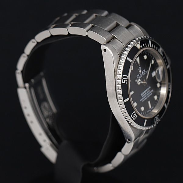 1円 稼働 ロレックス サブマリーナー 16610 オイスターパーペチュアルデイト AT/自動巻 黒文字盤 メンズ腕時計 KOR