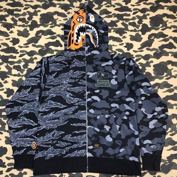 3XL undefeated shark hoodie bape エイプ A BATHING APE 迷彩