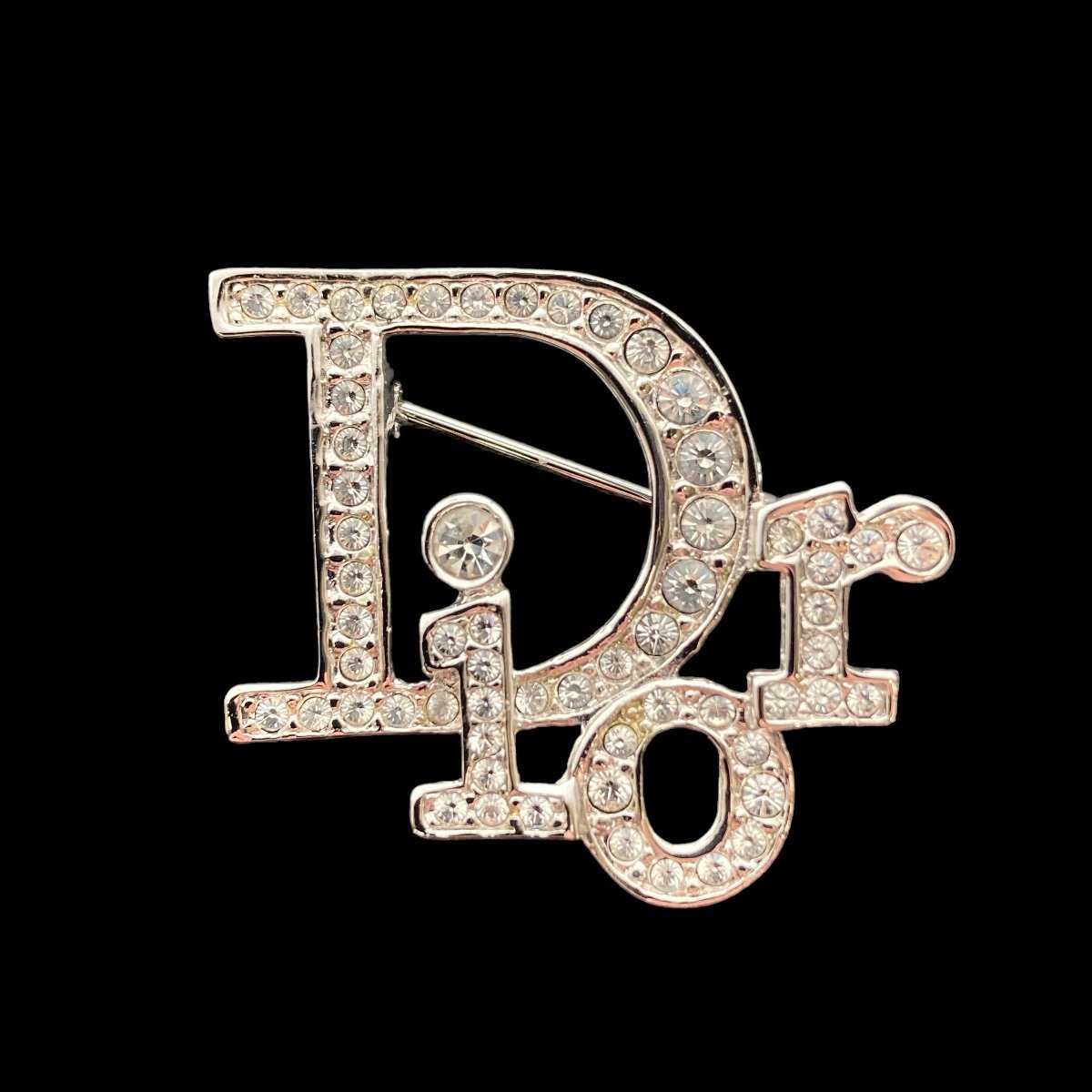未使用 Christian Dior クリスチャンディオール ロゴモチーフ ブローチ