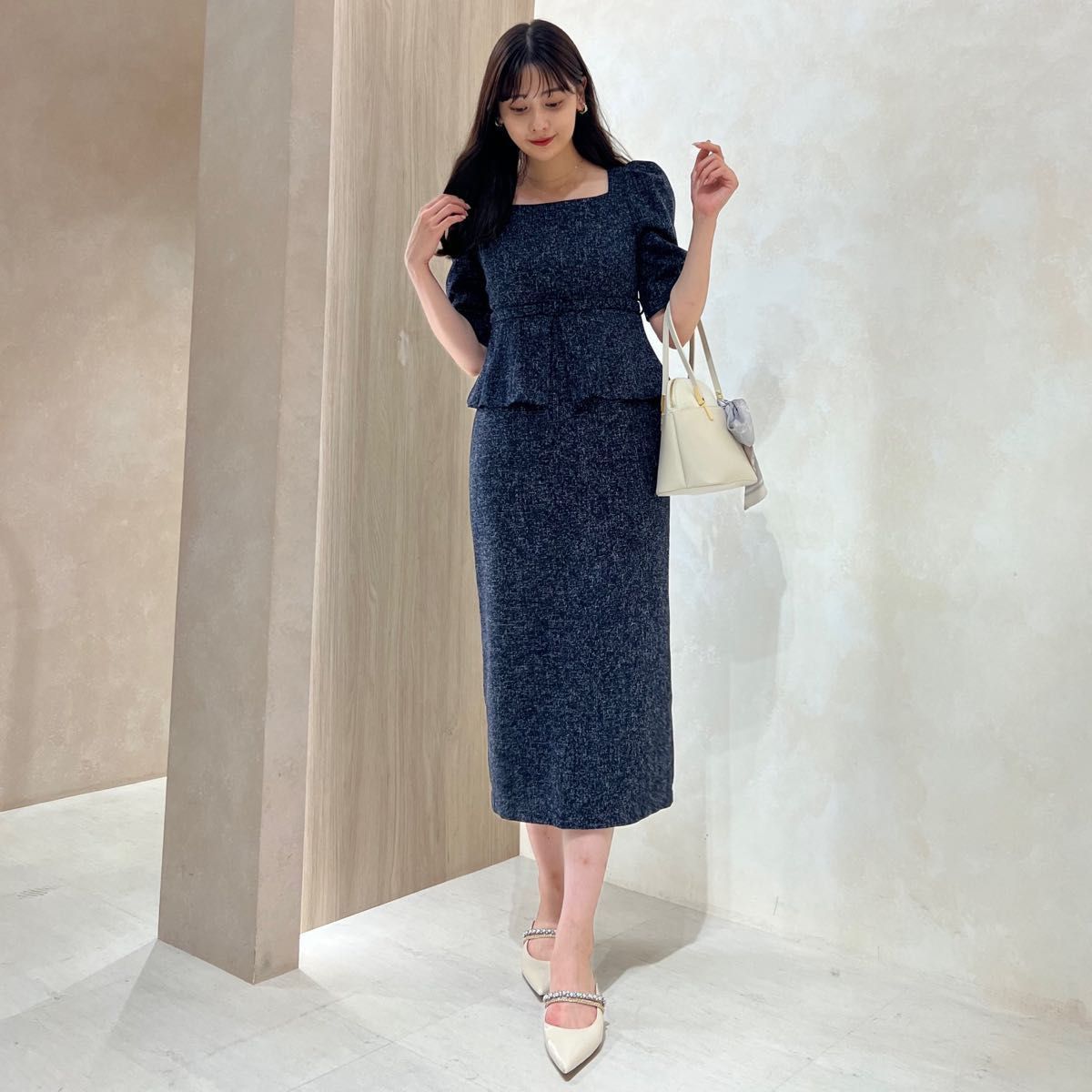 Allure Tweed Midi Dress ネイビー|Yahoo!フリマ(旧PayPayフリマ) Allure Tweed Midi Dress ネイビー|Yahoo!フリマ(旧PayPayフリマ)