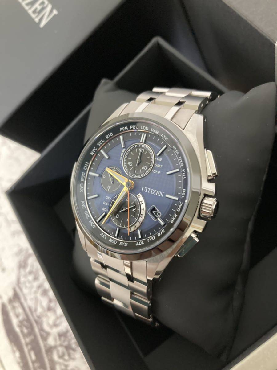 美品】 アテッサ エコ・ドライブ 電波時計 AT8040-57E | mail