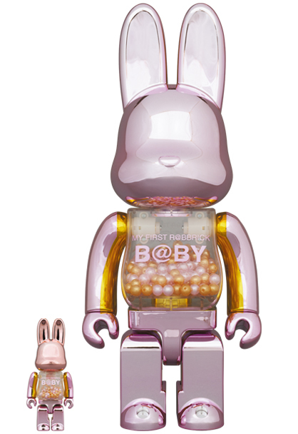 BE@RBRICK MY FIRST B@BY NY@BRICK R@BBRICK PINK GOLD Ver. 100% 400