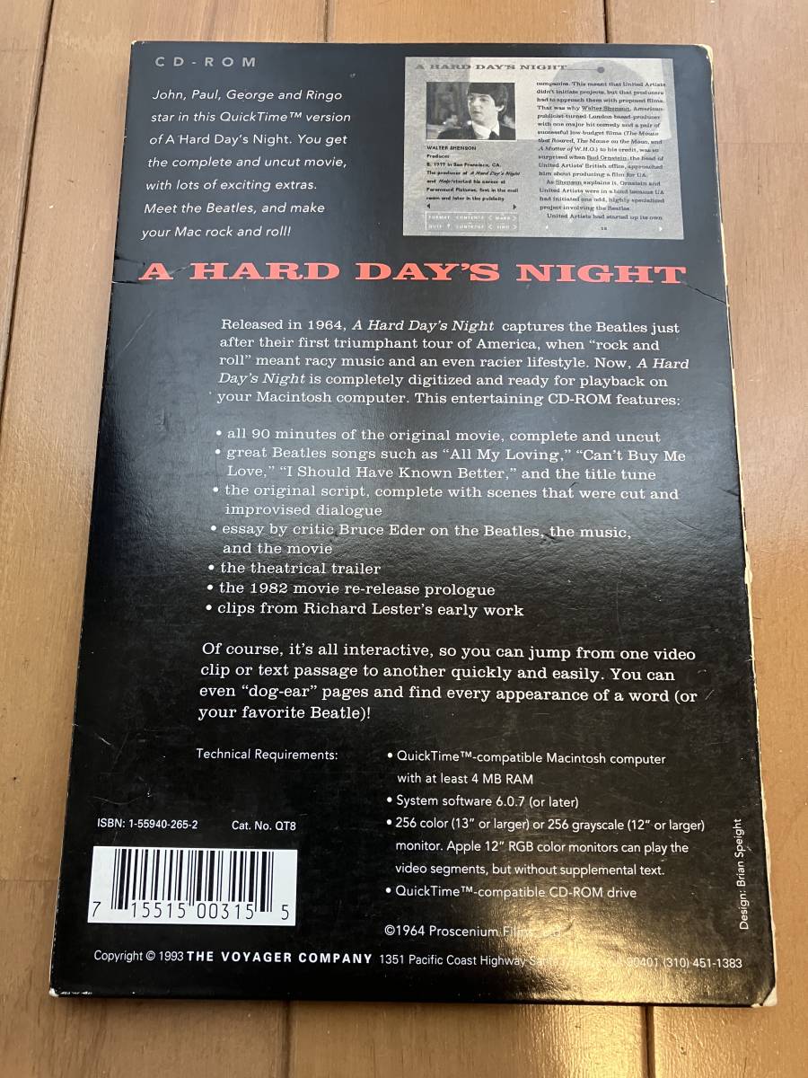 THE BEATLES IN A HARD DAY\'S NIGHT CD-ROM английская версия 