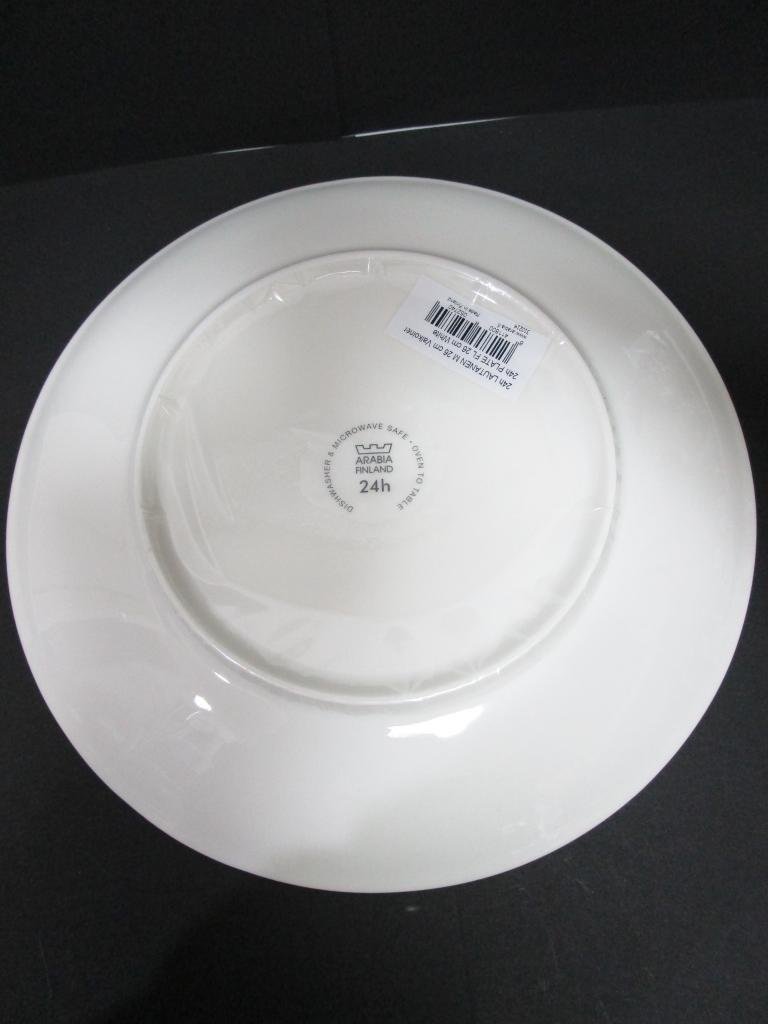 【送料無料】[未使用品]　ARABIA　アラビア　24h プレート　旧ロゴデザイン　26cm　白　ホワイト　磁器　食器　皿　シンプル /n948044_画像4