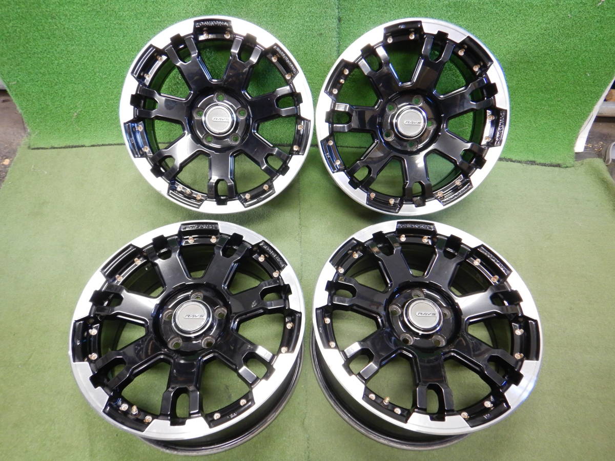 ★RAYS ITEM DAYTONA FDX-F7★7JJ×17 OFF：+40 PCD114.3-5H ハブ径：73mm 傷、汚れ、錆等あり 4本 MADE IN JAPAN