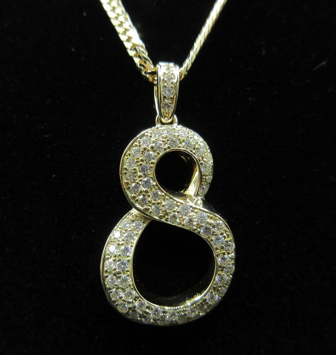 最新発見 アイファニー WG タリスマン フランクミュラー 0.83CT 9g 天然ダイヤモンド VS ペンダントトップ 8 № 18K ノンブル PT WG イニシャル ゴールド