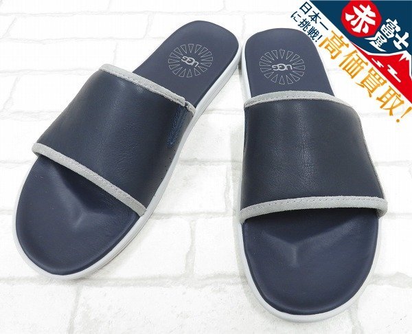 2S7176/未使用品 UGG M SEASIDE SLIDE アグ シーサイドスライド サンダル 26cm_画像1