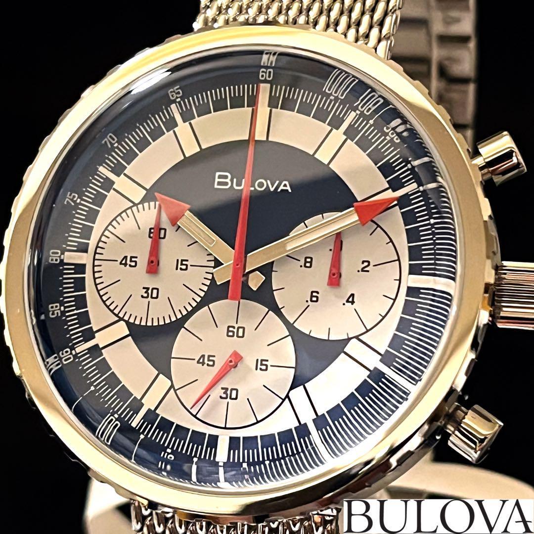 【これぞBULOVA!!】展示品特価/ブローバ/メンズ腕時計/激レア/クロノグラフ /男性用/プレゼントに/アーカイブ クロノグラフ C/96K101/稀少_画像1