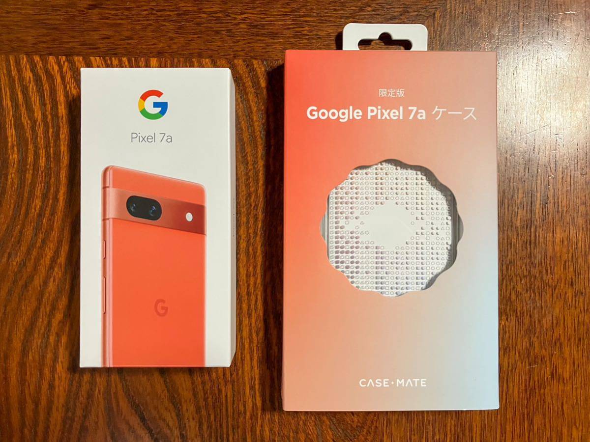 Google Pixel 7a Coral SIMフリー 128GB + 限定版純正ケース ほぼ新品