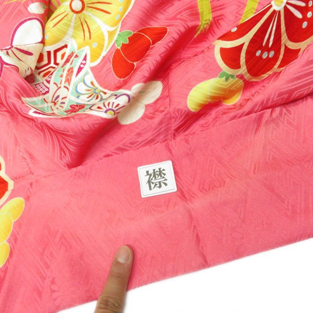 ☆きもの北條☆ 振袖着物正絹折鶴に花模様金駒刺繍地模様成人式結婚式