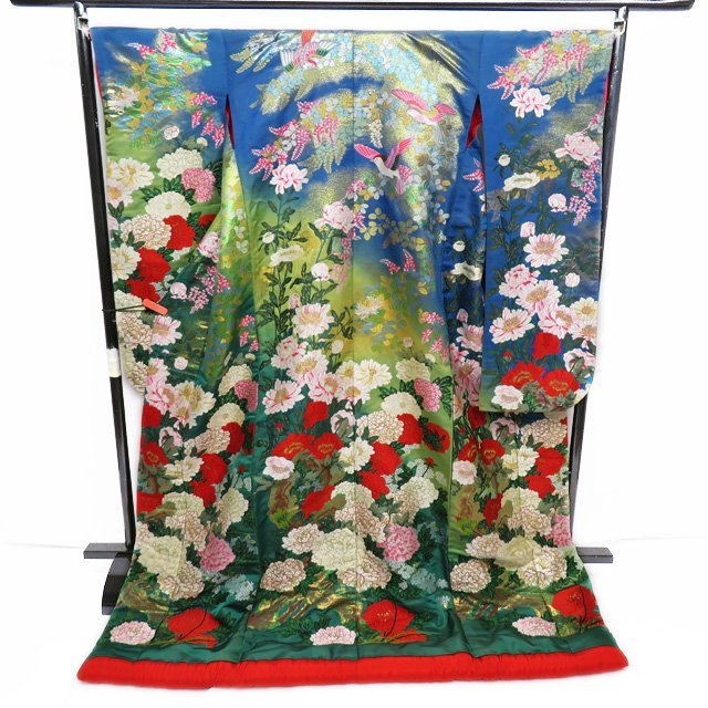 感謝の声続々！ ☆きもの北條☆ 打掛 鳥と花 箔糸 逸品 豪華 花嫁衣装