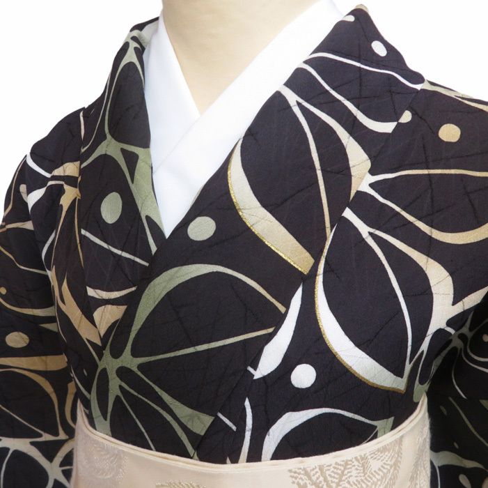 在庫あり/即出荷可】 ☆きもの北條☆ 特選 小紋 花模様 地紋 地模様