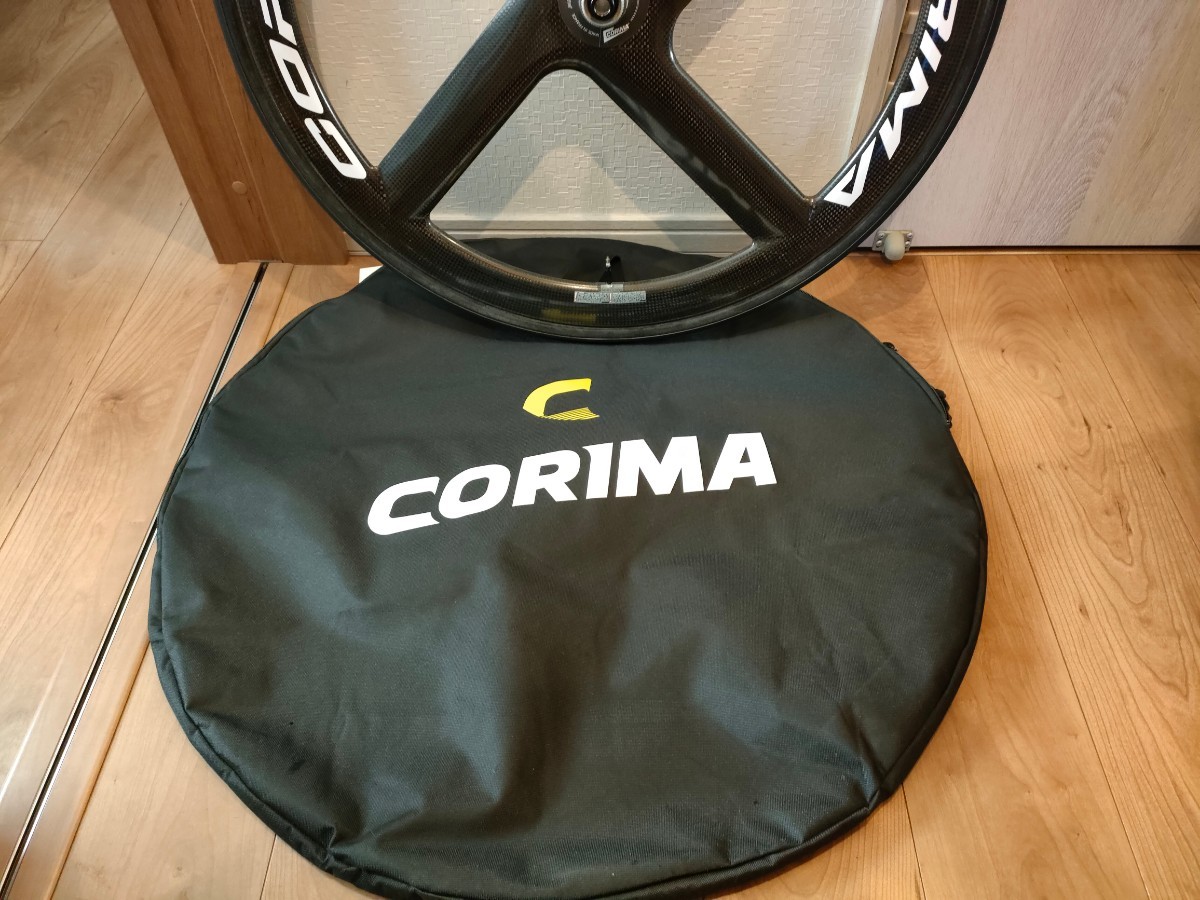 送料無料 美品 コリマ CORIMA 4スポーク バトンホイール HM ディスクブレーキ用  700C 前輪 フロント トライアスロン TTバイク の画像3