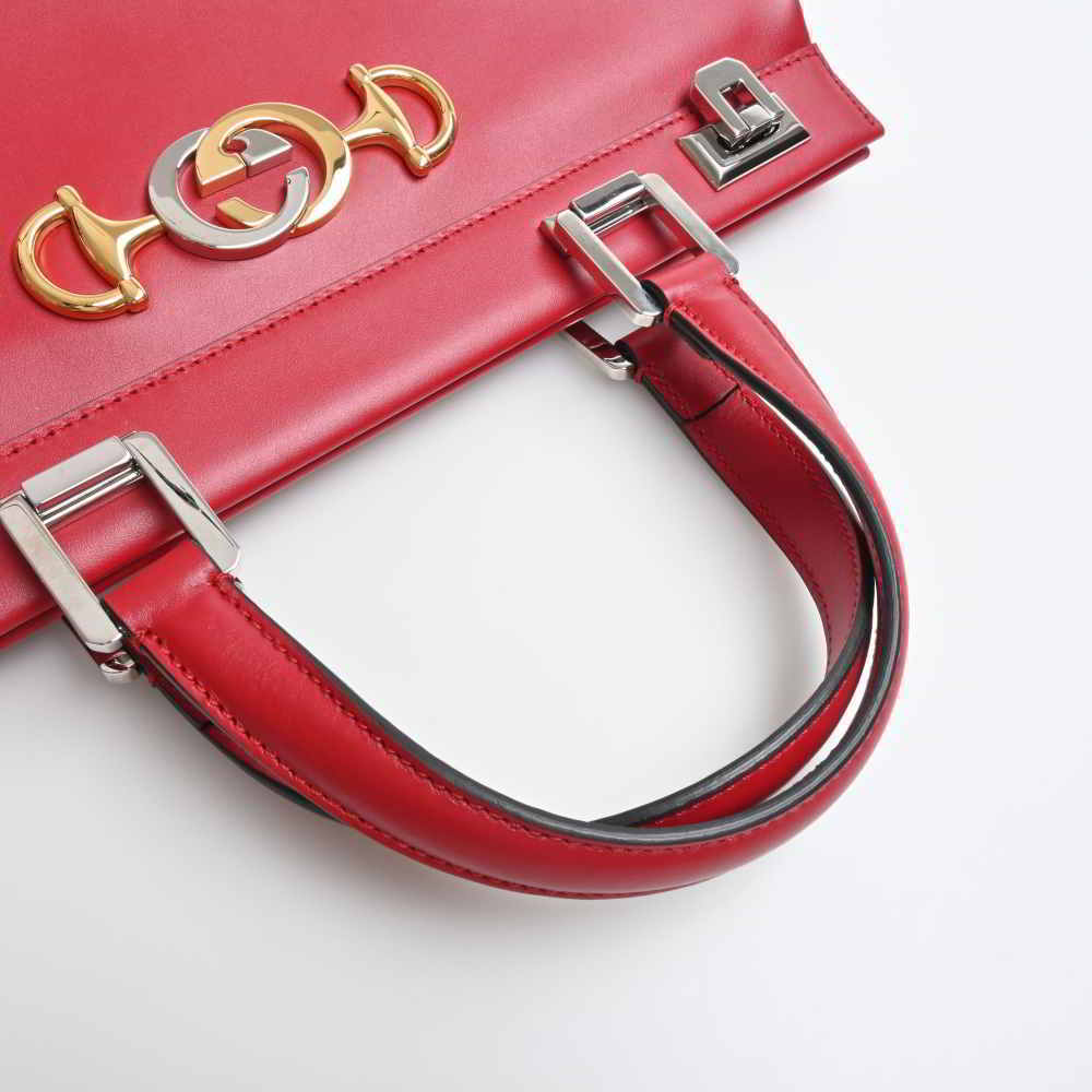 最安値正規品 Gucci - グッチ GUCCI ズゥミ ミディアム トップハンドル