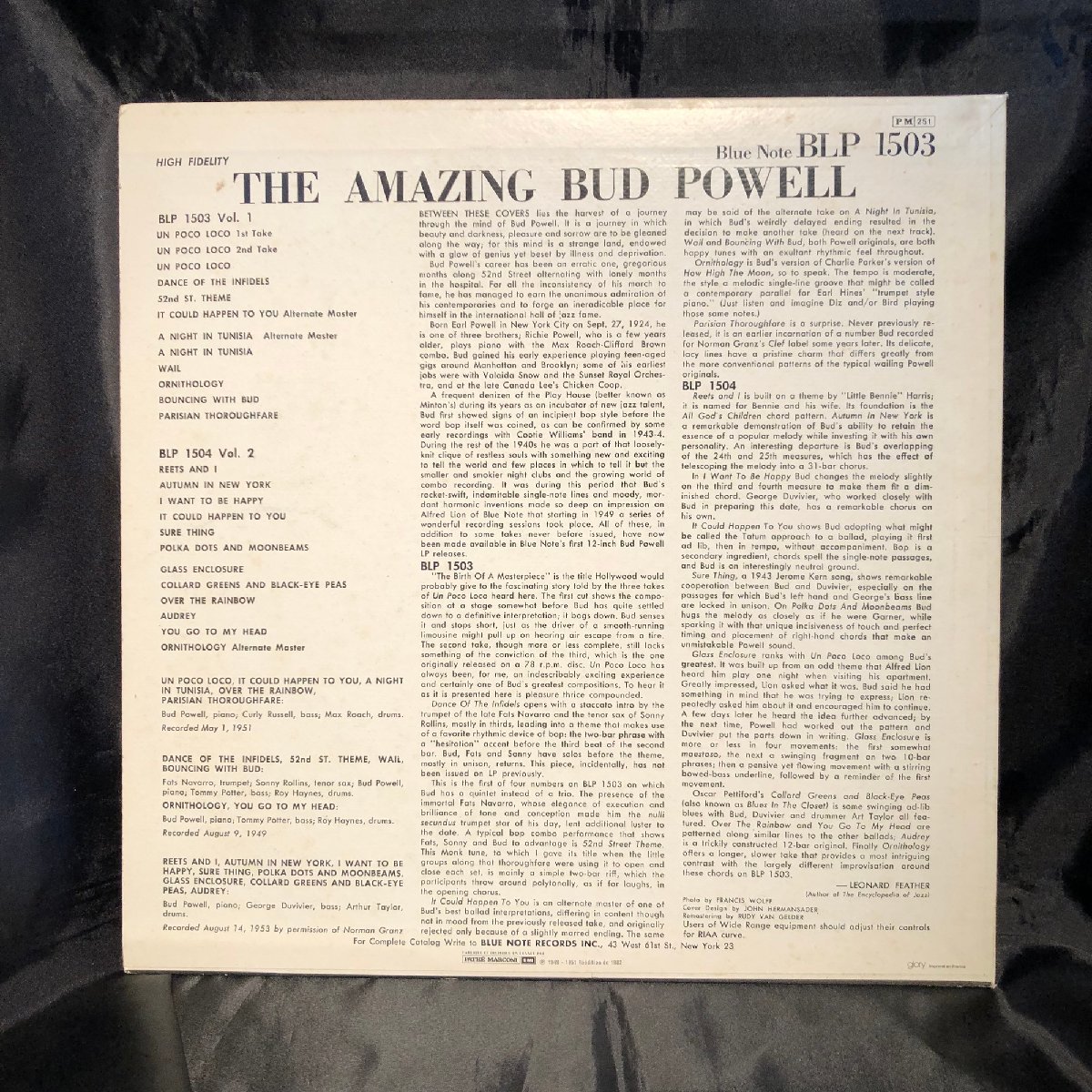 Bud Powell / The Amazing Bud Powell, Volume 1 LP Blue Note_画像2