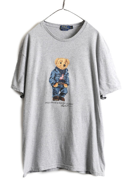 ポロベアー 大きいサイズ XL ■ ポロ ラルフローレン ポロベア プリント 半袖 Tシャツ メンズ 古着 POLO キャラクター クラシックフィット