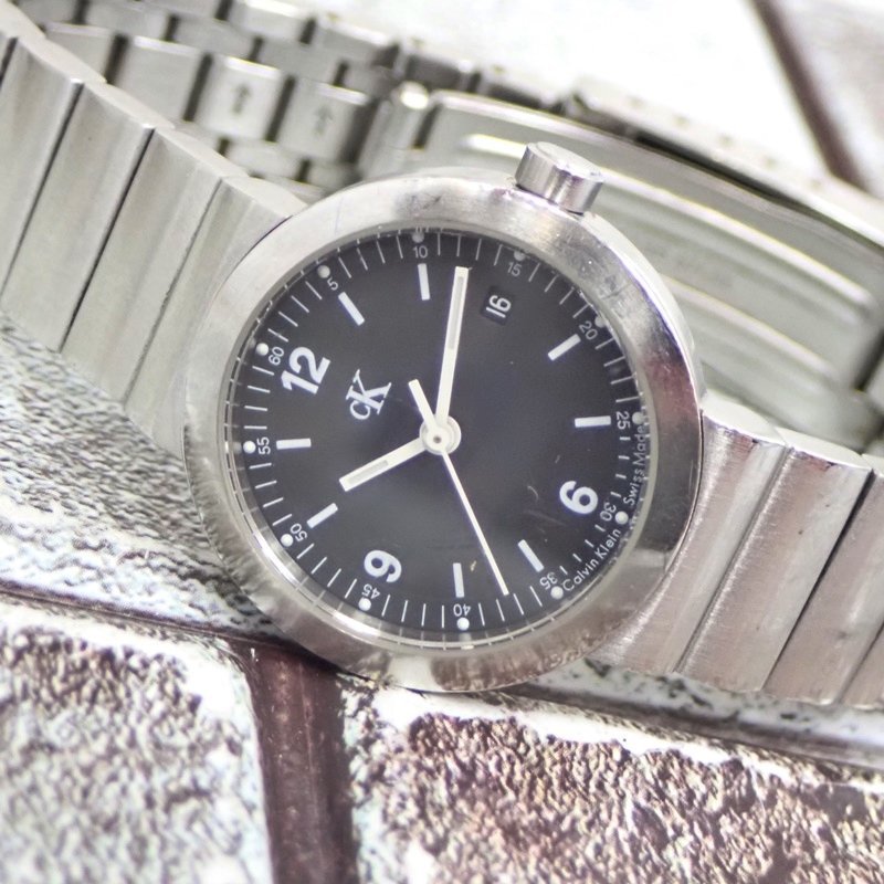  Calvin Klein K2131 Date чёрный циферблат кварц 25mm женские наручные часы работа товар Calvin Klein