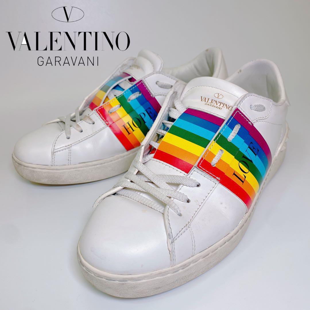 1851VALENTINO ヴァレンティノ 定価8.9万 レインボー スニーカー_画像1