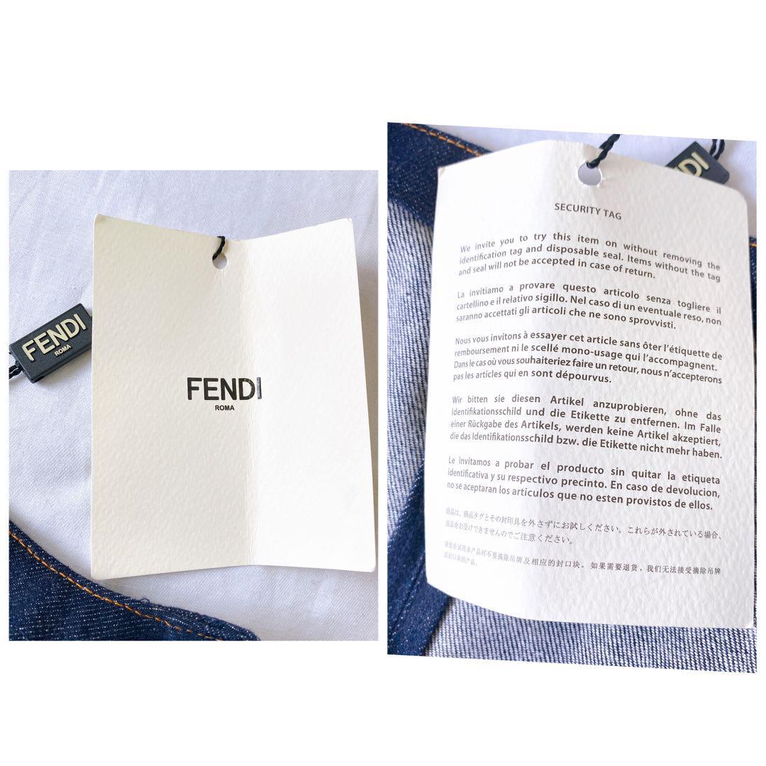 1970定価38万 1回 FENDI デニムセットアップ ワンピースベスト 40