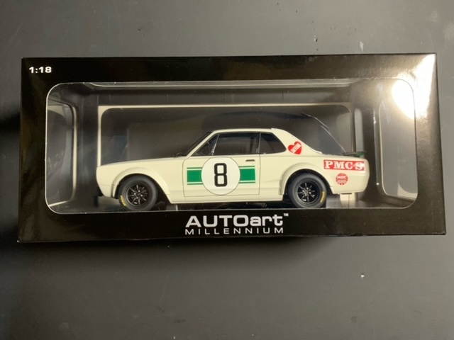  Auto Art MILLENNIUM*87177*1/18* NISSAN SKYLINE GT-R(KPGC10)RACING1971 MASAHIRO HASEMI#8 JAPAN GP 2ND PLACE