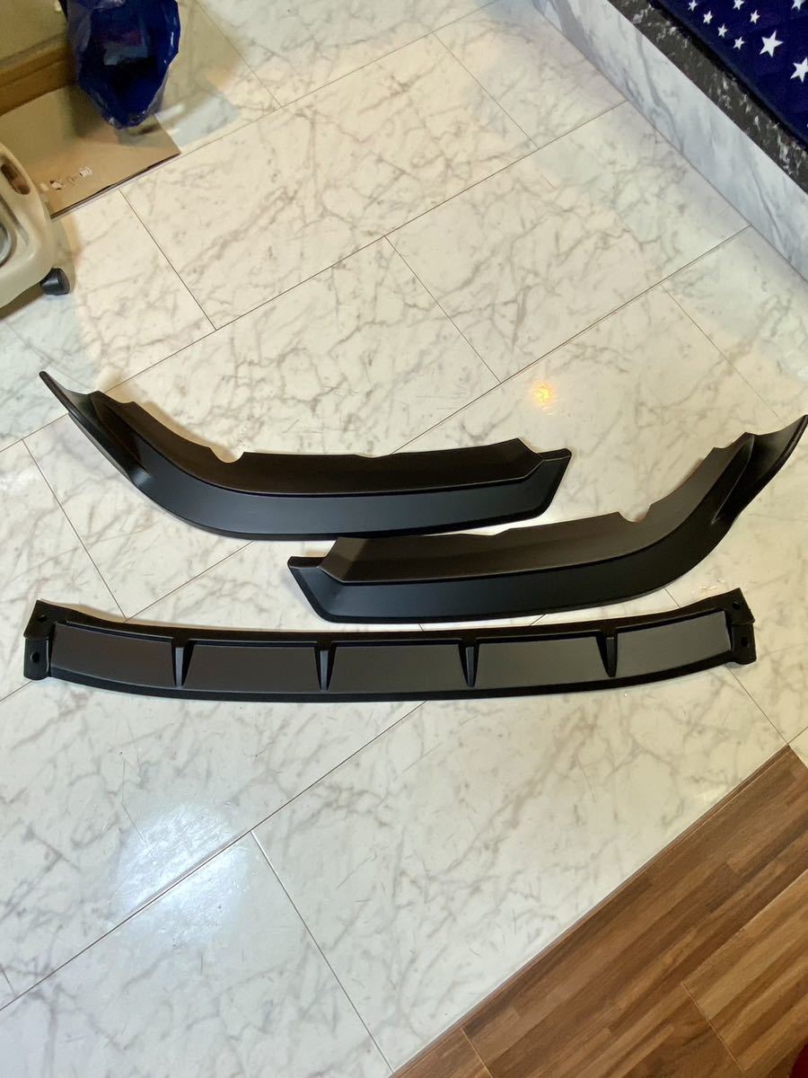  free shipping all-purpose type under Canard front lip spoiler 3 division type mat black 