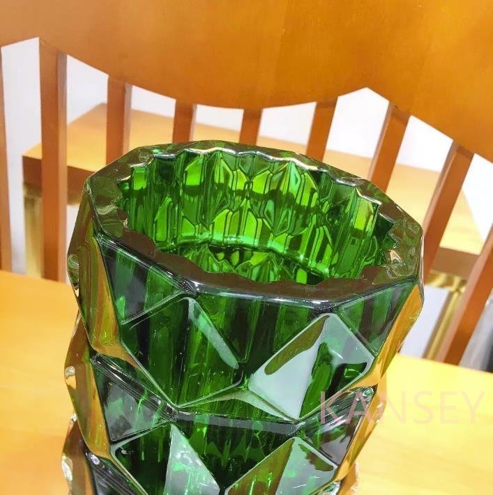 バカラ   円筒 クリスタルガラス 花瓶 ルクソール M