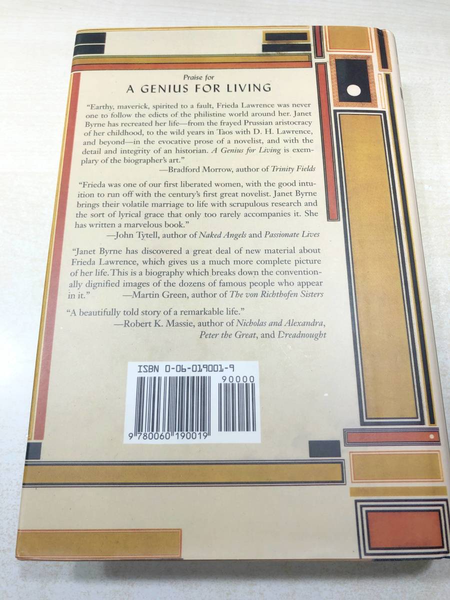 洋書　英語　A Genius for Living: The Life of Frieda Lawrence　1995年発行　送料520円　【a-4323】_画像2